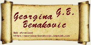 Georgina Benaković vizit kartica